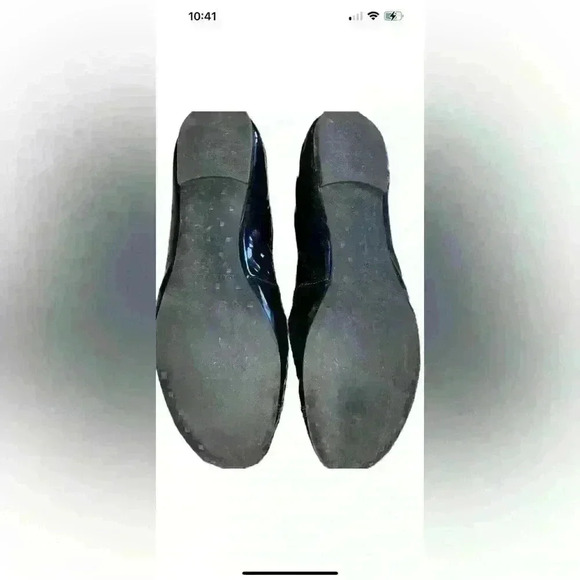 MARC FISHER Black Patent Ballet Work Business Flat Shoes - Picture 2 of 4